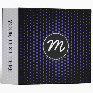 Iris Techno Dots Modern Monogram Binder