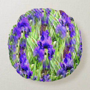 Iris Twirl..... Round Pillow