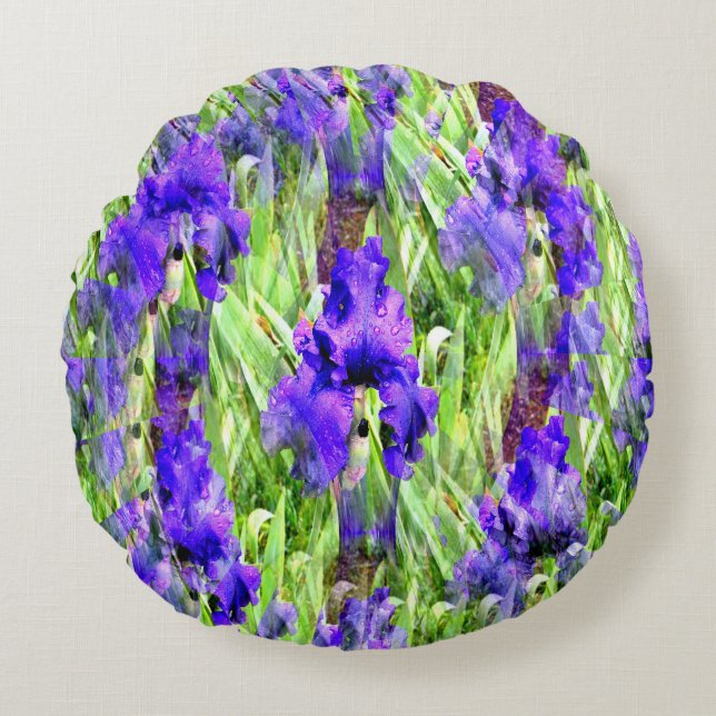 Iris Twirl..... Round Pillow (Front)
