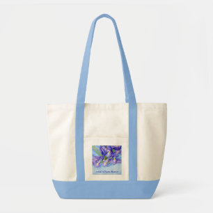Iris Vase Flower Painting Tote Bag