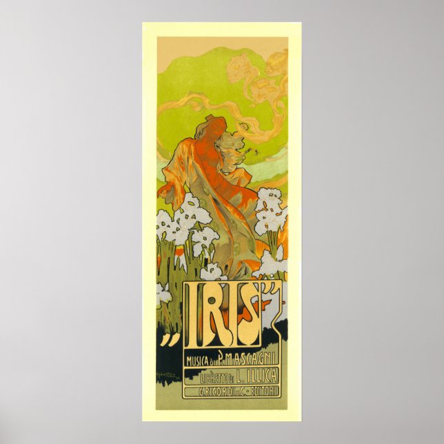 IRIS Vintage French Advertising Poster (Front)