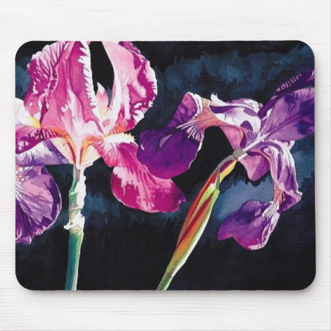 "Iris violet" floral par le tapis de souris de (Devant)