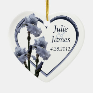 Iris Wedding Favour Ceramic Ornament
