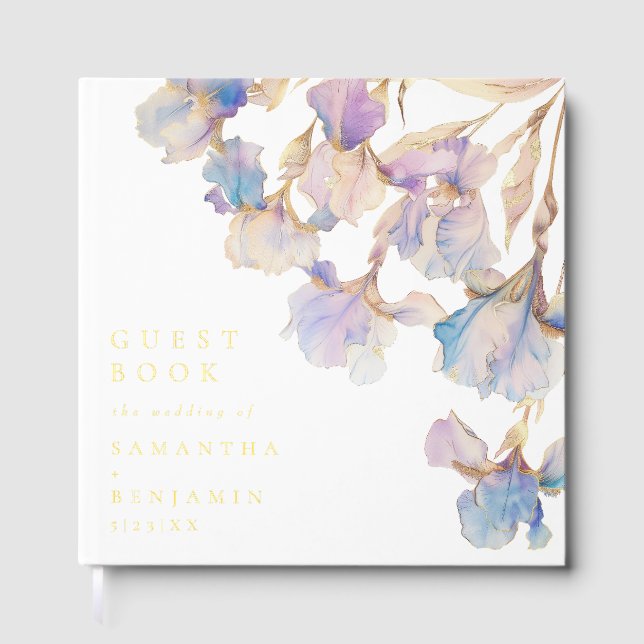 Iris Wedding Guest Book (Front)