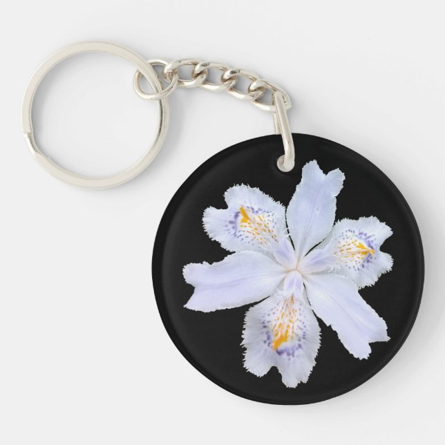 Iris White Keychain (Front)