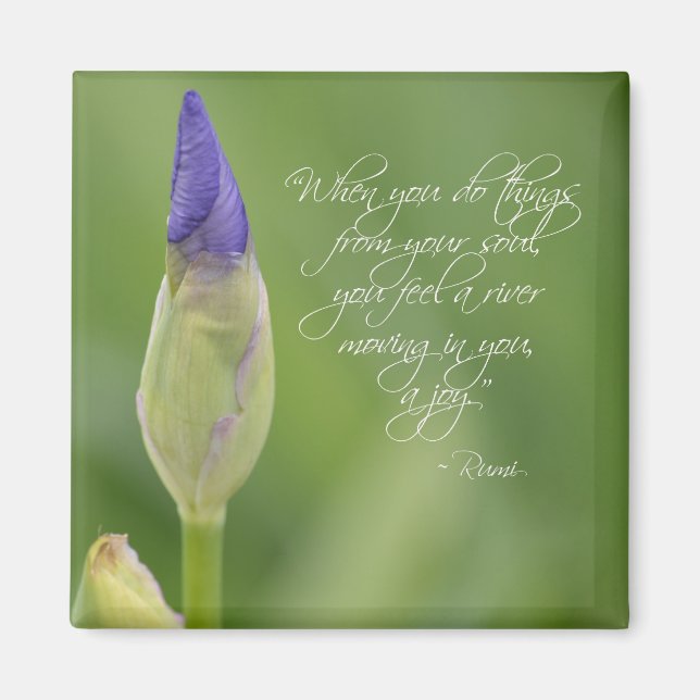 Iris with Quote Magnet (Front)