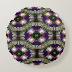 Iris Wreaths.... Round Pillow