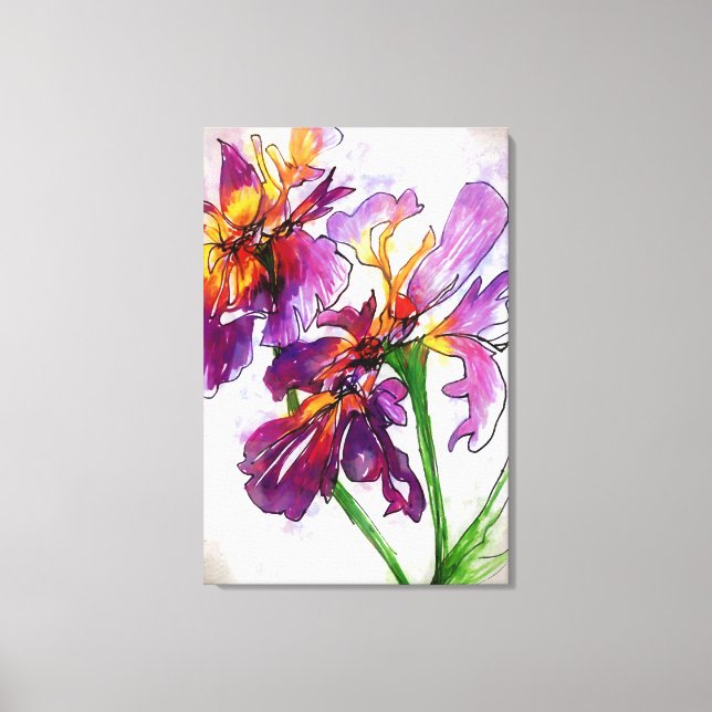 Iris You Were Here Canvas Print (Front)