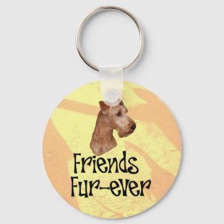 Irisch Terrier "Friends fur-ever" Keychain