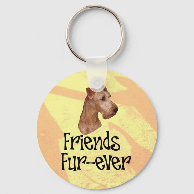 Irisch Terrier "Friends fur-ever" Keychain (Front)
