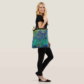 Irises (1889) by Van Gogh – Custom Text Tote Bag