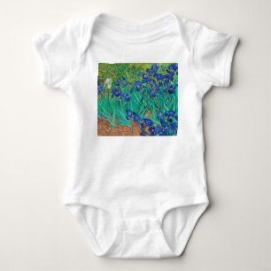 Irises, 1889 by Vincent van Gogh Baby Bodysuit