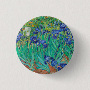 "IRISES 1889" BY VINCENT Van Gogh BADGE 1 Inch Round Button