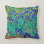 Irises, 1889 by Vincent van Gogh Throw Pillow<br><div class="desc">Irises, 1889 by Vincent van Gogh. Vincent Willem van Gogh was a Dutch post-impressionist painter who posthumously became one of the most famous and influential figures in the history of Western art.</div>