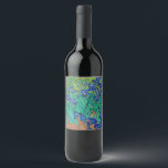 Irises, 1889 by Vincent van Gogh Wine Label<br><div class="desc">Irises,  1889 by Vincent van Gogh. Vincent Willem van Gogh was a Dutch post-impressionist painter who posthumously became one of the most famous and influential figures in the history of Western art.</div>
