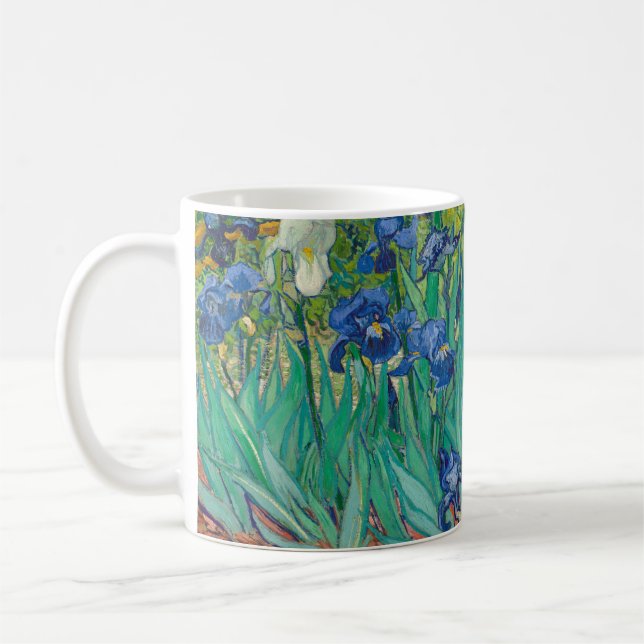 Irises, 1889 coffee mug (Left)