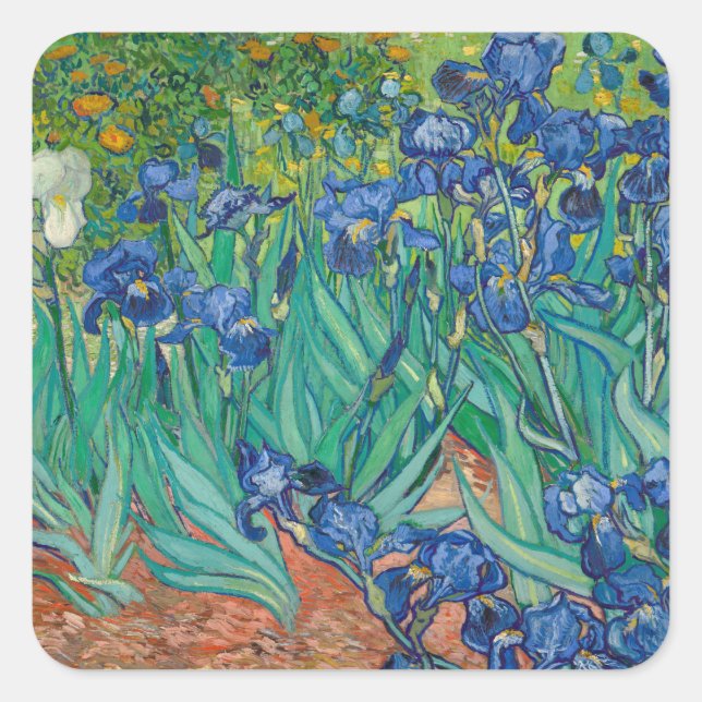 Irises, 1889 square sticker (Front)