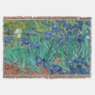 Irises, 1889 throw blanket