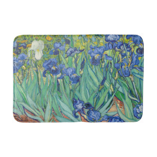 Irises (1889) Vintage Art by Vincent Van Gogh Bath Mat