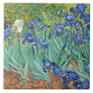 Irises (1889) Vintage Art by Vincent Van Gogh Tile