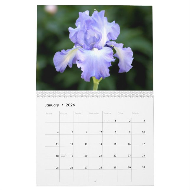 Irises 2012 Calendar (Jan 2026)