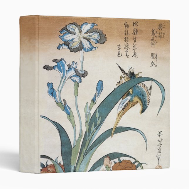 Irises and Kingfisher Binder (Front/Spine)