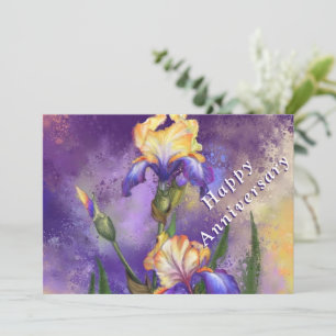 Irises Anniversary Card