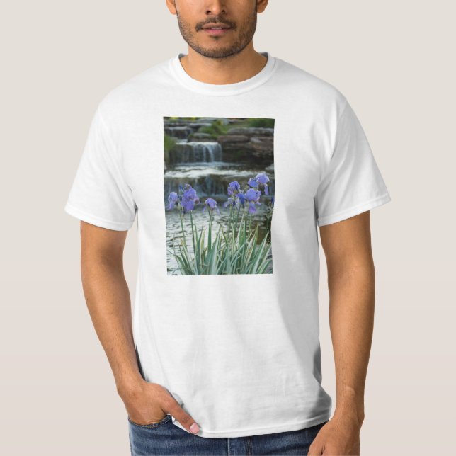 Irises At Chateau T-Shirt (Front)