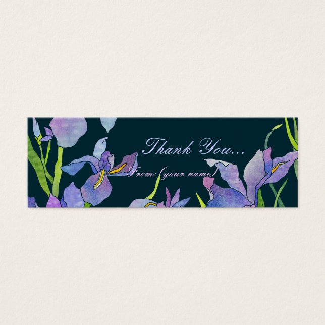 Irises : Balise cadeau Merci/Signet (Devant)