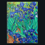 Irises Botanical Art Vincent Van Gogh spiral Notebook<br><div class="desc">The gorgeous blue iris blooms from the Impressionist master Vincent Van Gogh's Impressionism painting of the botanical blue Irises garden are added to the magnificent spiral notebook depicting "Irises" from 1889. The grace and timeless beauty of this beautiful Van Gogh Irises flowery writing line paper notepad are palpable. In the...</div>