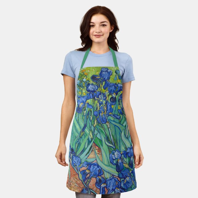 Irises by Van Gogh   Apron (Worn)