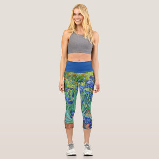 Irises by Van Gogh   Capri Leggings