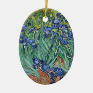Irises by Van Gogh Ceramic Ornament