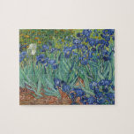 Irises by Van Gogh Jigsaw Puzzle<br><div class="desc">Van Gogh’s Irises (1889) is a vibrant celebration of nature,  painted with swirling brushstrokes and brilliant blues while he was in the asylum at Saint-Rémy.</div>