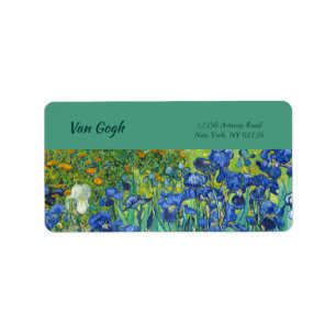 Irises by Van Gogh Label