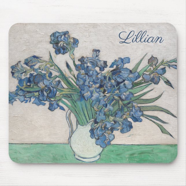 Irises, by van Gogh: Mouse Pad (Front)