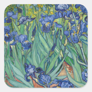 Irises by Van Gogh Square Sticker