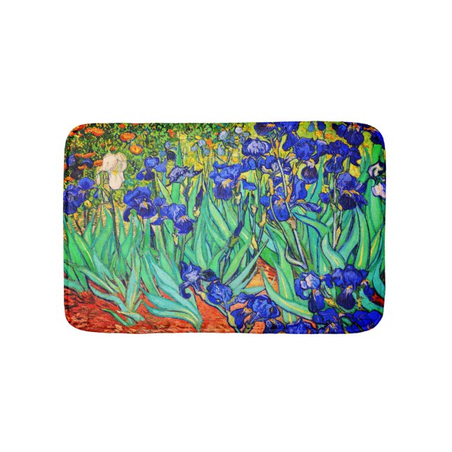 Irises by Vincent Van Gogh Bath Mat (Front)