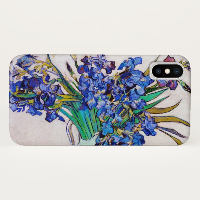 Irises by Vincent Van Gogh blue flowers art Case-Mate iPhone Case (Back (Horizontal))