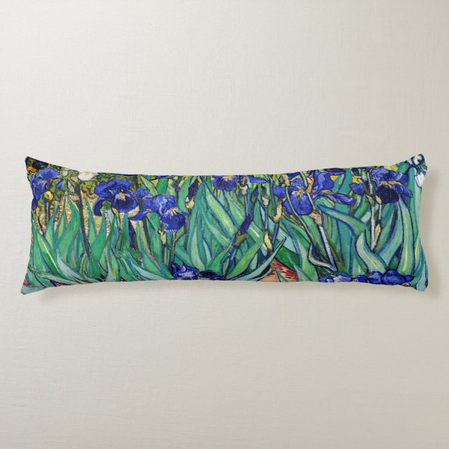 Irises by Vincent van Gogh Body Pillow (Front)