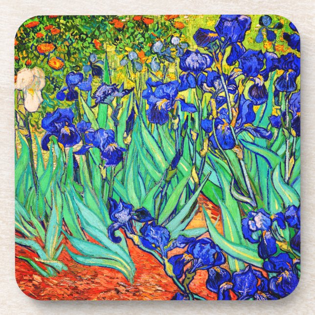 Irises by Vincent Van Gogh Coaster (Front)