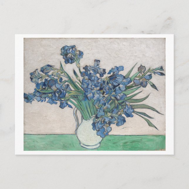 Irises by Vincent Van Gogh Floral Postcard (Front)