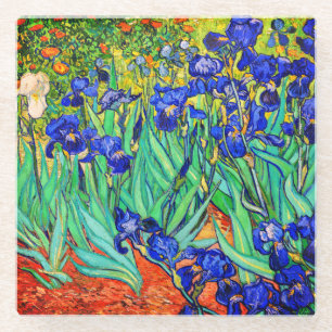 Irises by Vincent Van Gogh Glass Coaster