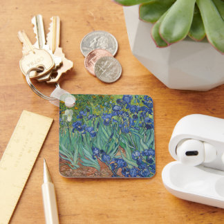 Irises by Vincent Van Gogh Keychain