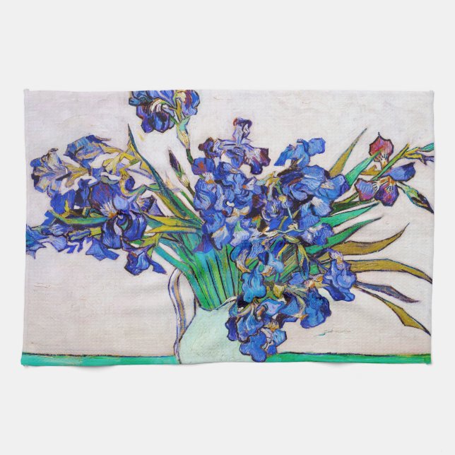 Irises by Vincent Van Gogh Kitchen Towel (Horizontal)