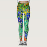 Irises by Vincent Van Gogh Leggings<br><div class="desc">Vincent Van Gogh Irises . Painted in 1889 it is one of the painting he created in Saint Paul-de-Mausole asylum in Saint-Rémy-de-Provence in France. It is an oil painting. This fine art landscape oil painting depicts a field of iris flower plants. Vincent Van Gogh was a famous artist. He was...</div>