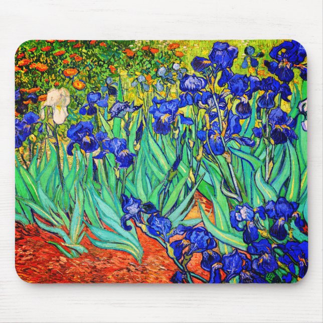 Irises by Vincent Van Gogh Mouse Pad (Front)