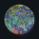 Irises by Vincent van Gogh Paper Plate<br><div class="desc">Irises by Vincent van Gogh,  1889.</div>