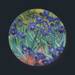 Irises by Vincent van Gogh Paper Plate<br><div class="desc">Irises by Vincent van Gogh,  1889.</div>