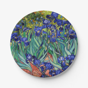 Irises by Vincent van Gogh Paper Plate
